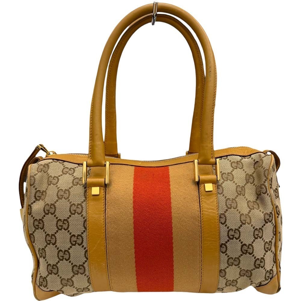 Gucci Handbag GG Boston Canvas Brown